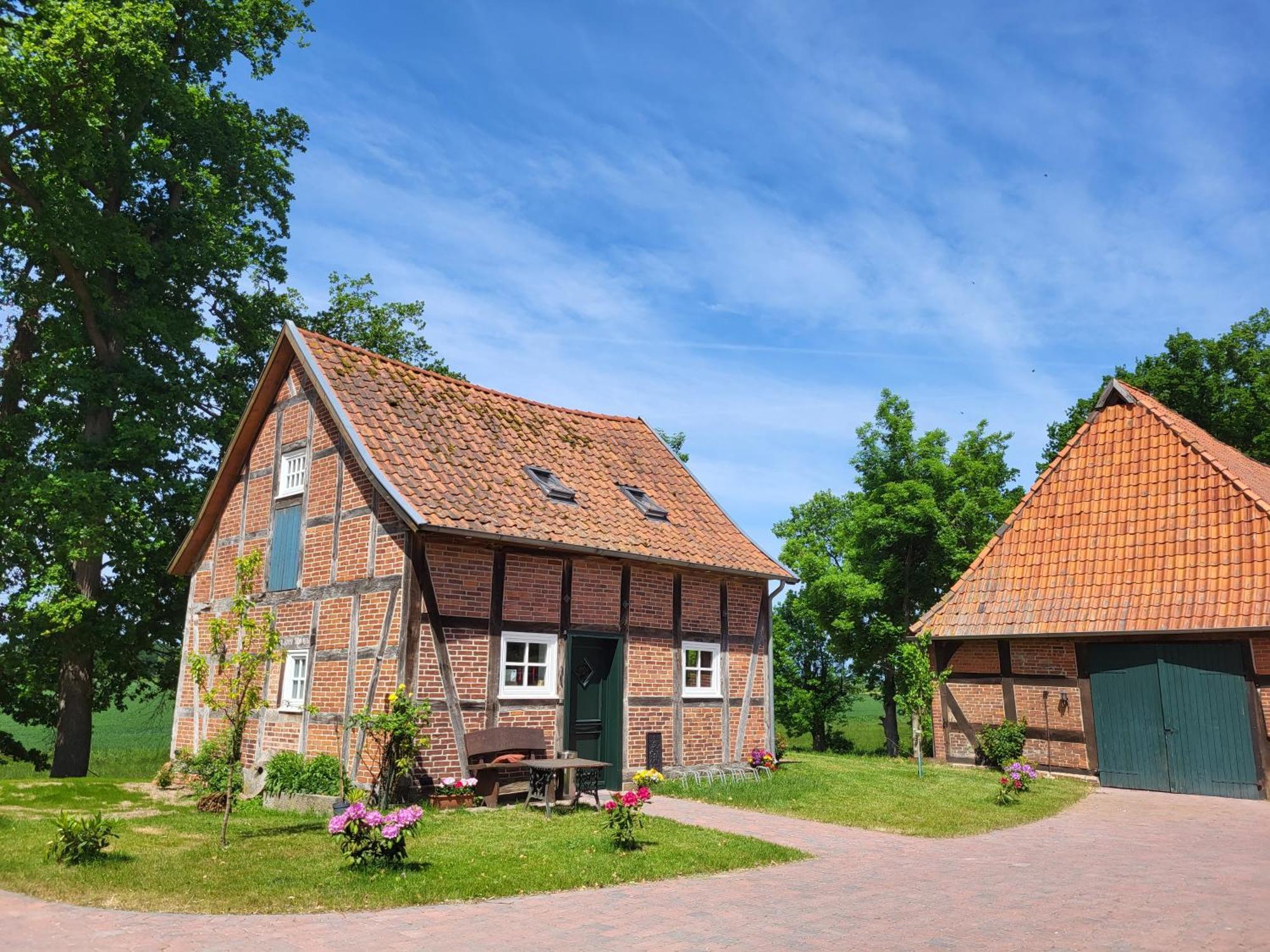 Altes Backhaus Bauernhof Vogel Daire Rohrsen Dış mekan fotoğraf